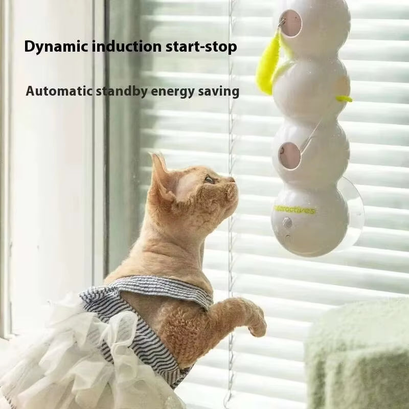 Intelligent Interactive Cat Stick Pro with Replaceable Prey Tail Suitable for Automatic Swing Durability in Multi Cat Households