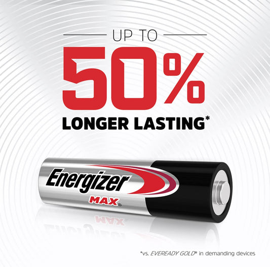 AA Batteries, MAX Double AA Battery Alkaline, 24 Count