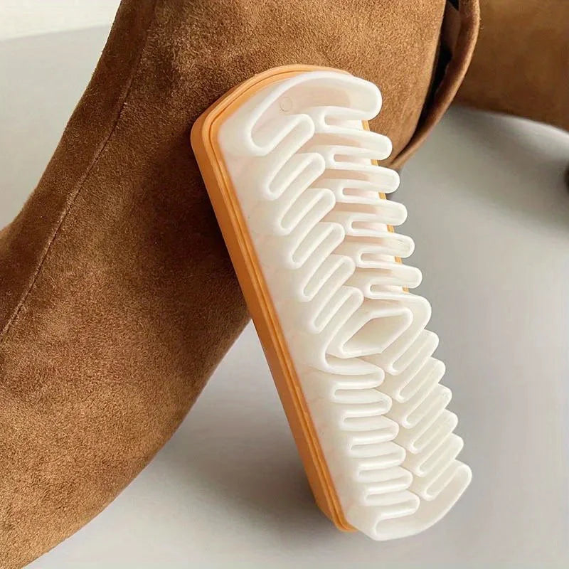 Leather Brush for Suede Boots Bags Scrubber Cleaner White Rubber Crepe Shoe Brush Household Necessary