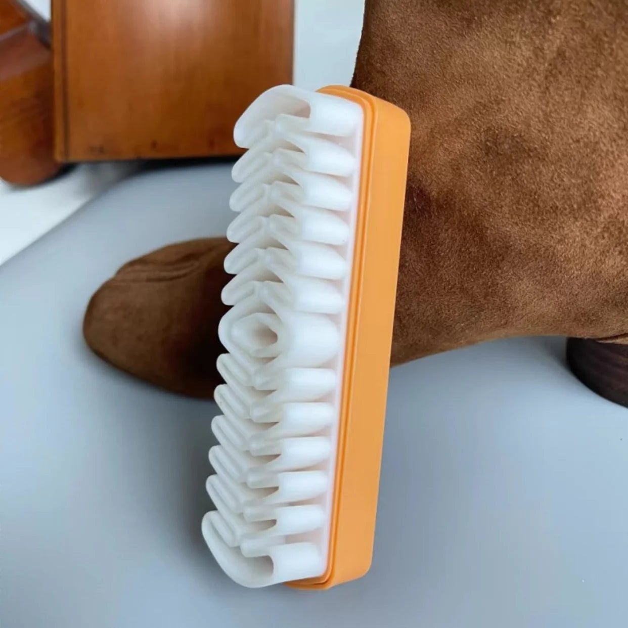 Leather Brush for Suede Boots Bags Scrubber Cleaner White Rubber Crepe Shoe Brush Household Necessary